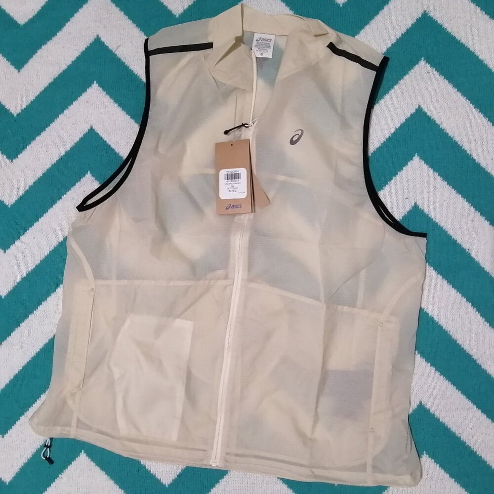 Asics Metarun Packable Gilet in "Birch," BNWT
